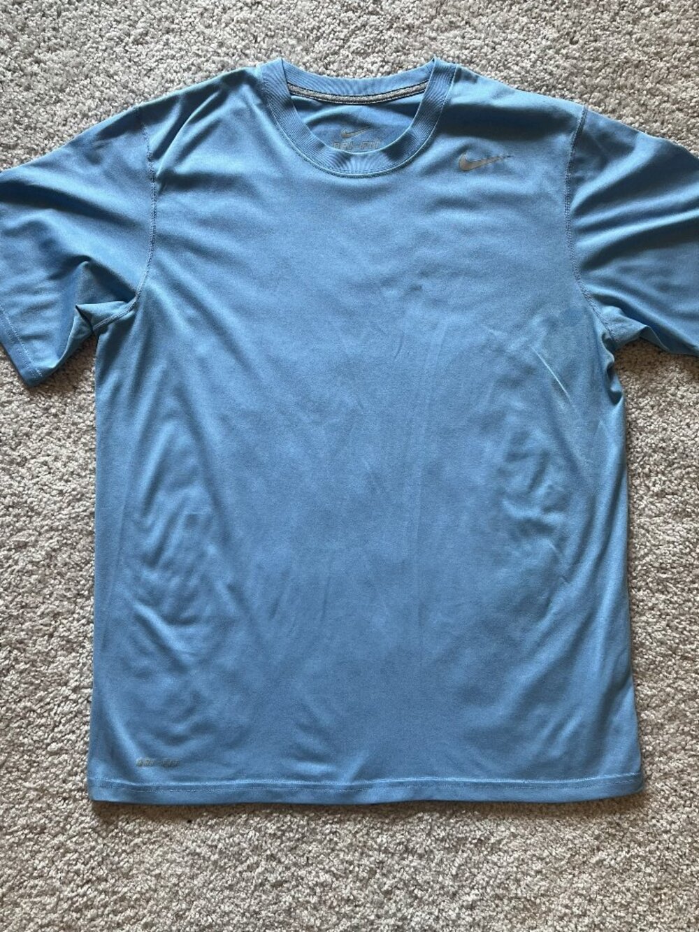 Nike Dri-FIT Running Shirt Mens Medium Blue Short Sleeve Performance T